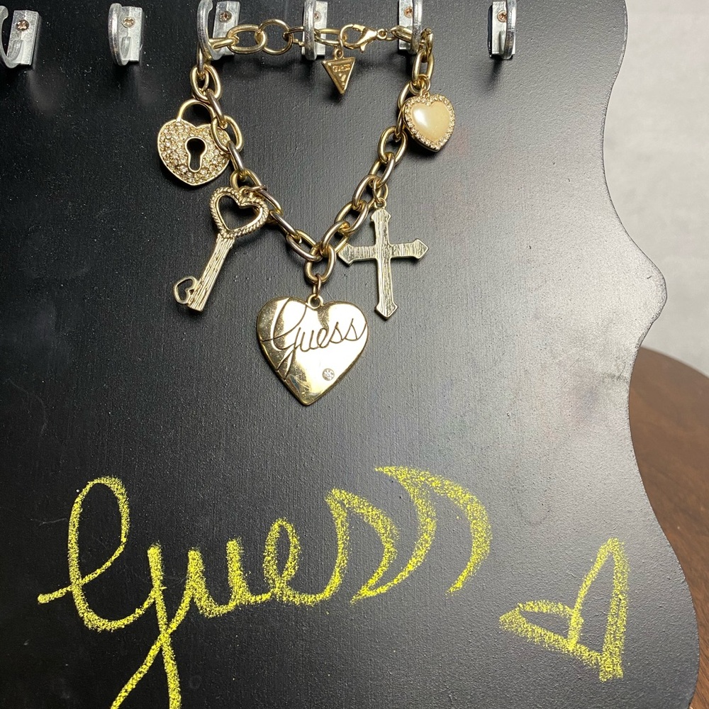 Guess Gold Charm Bracelet
